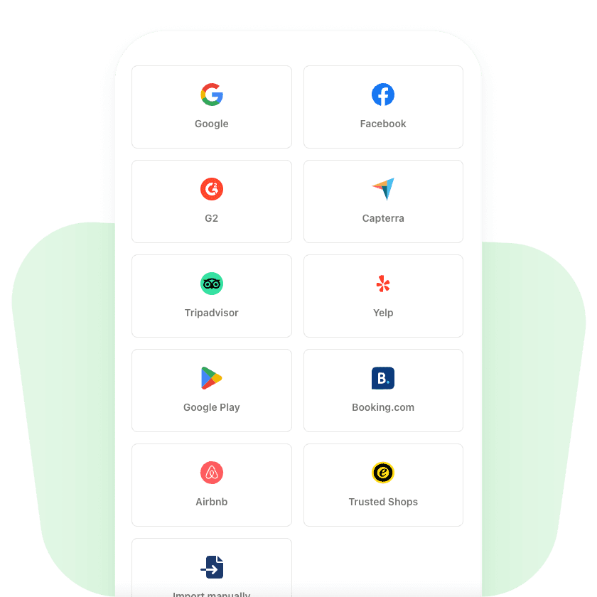 import reviews from different review platforms
